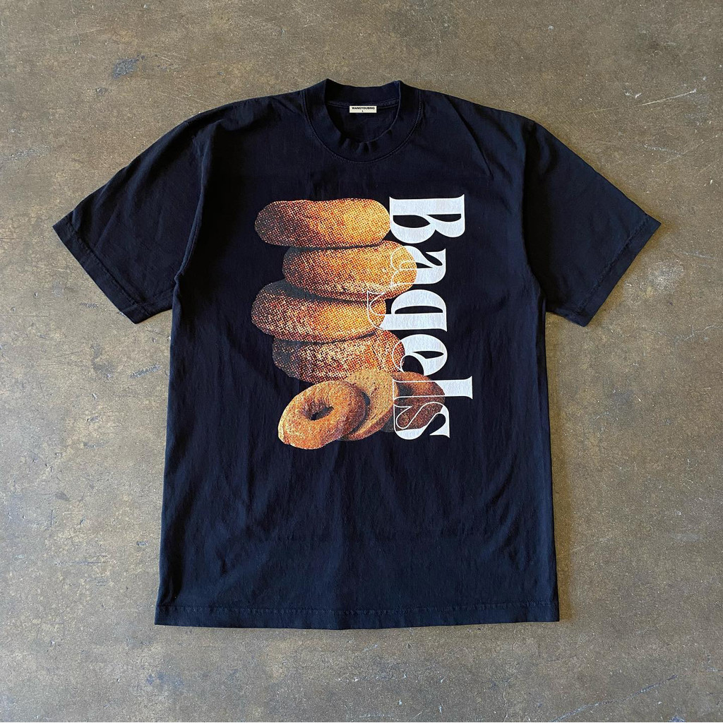 [พร้อมส่ง]Bagels bagels Doughnut American Retro ol เสื้อกีฬา S-5XL วินเทจ oversize ชุดปกติ