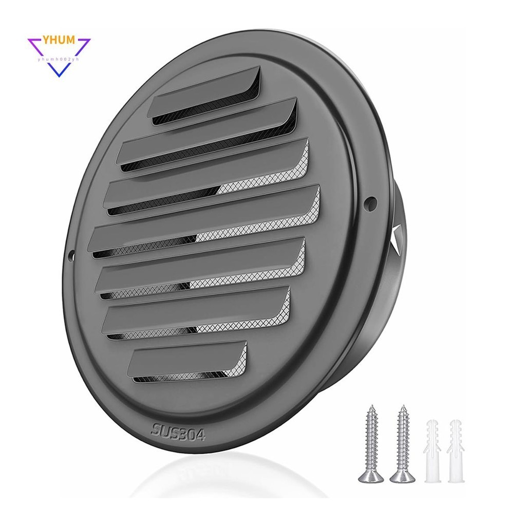 4 นิ้ว 304 ช่องระบายอากาศสแตนเลส, ฝาครอบกระจังหน้าบานเกล็ด Vent Hood แบนท่อระบายอากาศ Air Vent Wall Air Outlet