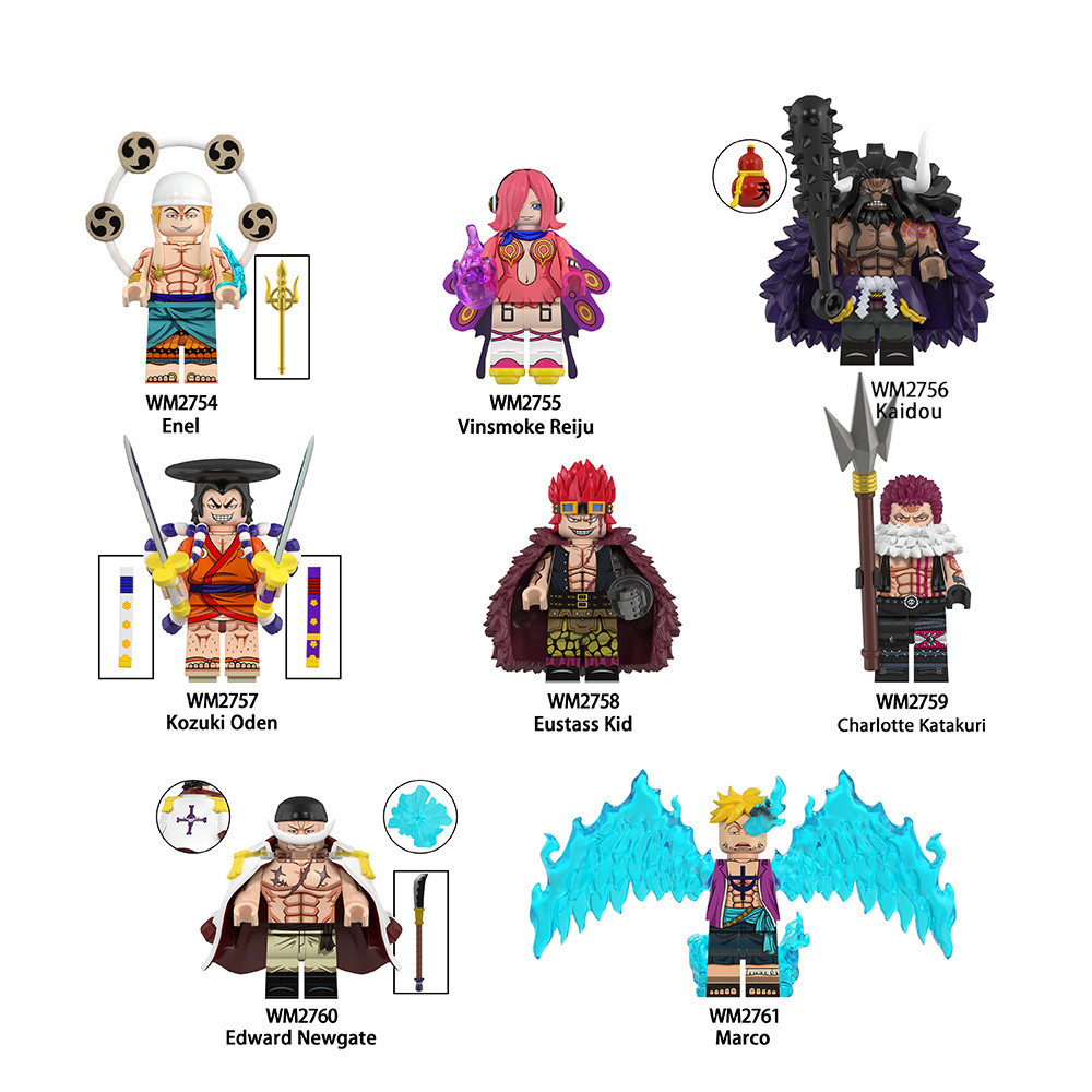 Wm6188 Enel Kaidou Charlotte Edward Eustass Marco รูป Building Block ชุดอะนิเมะของเล่นเด็ก