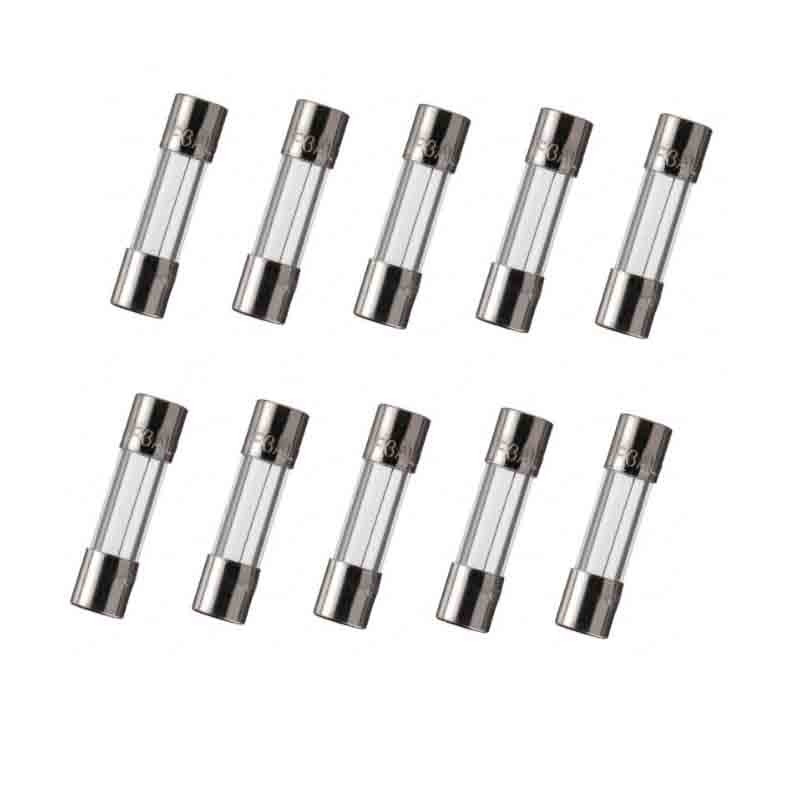 10pcs 5x20mm ฟิวส์แก้ว 0.2A ~ 20A 0.2A-1 หลอดฟิวส์