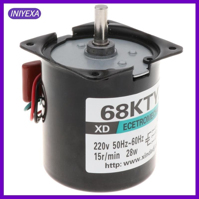 [Iniyexa] Low 220V 28W CW/CCW มอเตอร์ซิงโครนัสสําหรับปกติอัตโนมัติ, การควบคุมผ้าม่าน, เครื่องมือ, ฯลฯ