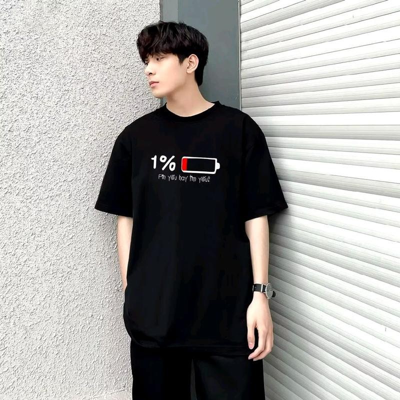 เสื้อคู่รัก BATTERY IF IT หรือ Weak Heart ผ้าคอตตอนเนื้อเนียนสไตล์ unizex