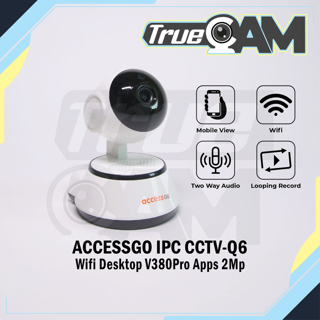 กล้อง TrueCam IP Cctv Q6 V380 การสื่อสาร 2 ทิศทางพร้อมการรับประกันอย่างเป็นทางการ