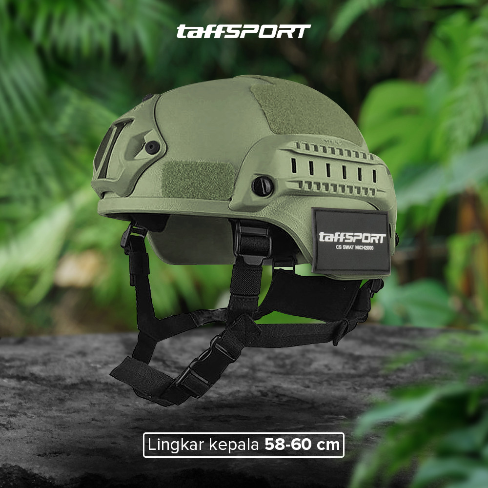 หมวกกันน็อค Tactical Airsoft Gun Paintball CS - หมวกกันน็อค MICH2000 TaffiSPORT SWAT