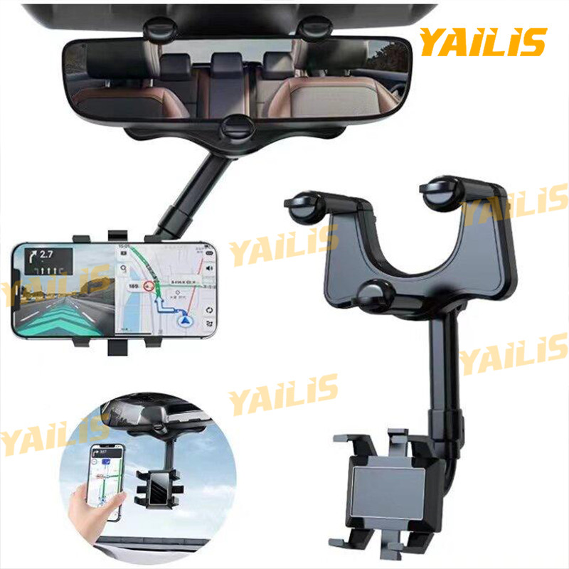YAiLiS ขาตั้งติดกระจกในรถหมุนได้ 360 ยึดได้ โทรศัพท์ใช้ได้หมด ขาตั้งกระจก PHONE HOLDER 360 FREE ROTATINO Car รถยนต์