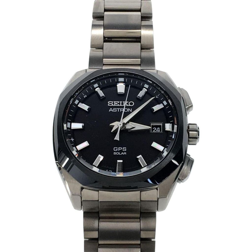 Seiko(K) Seiko Mens Watch Solar Analog Titanium Blk 3X22-0Ad0 ส่งตรงจากญี่ปุ่น มือสอง
