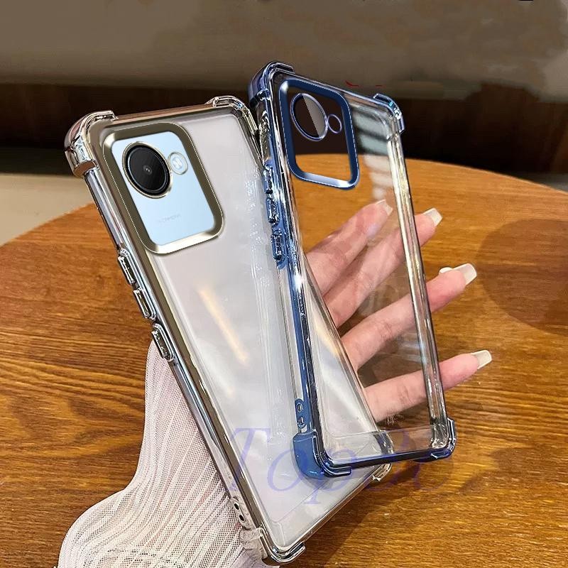 เคส Realme C30 C30S เคสโทรศัพท์โปร่งใสสี่มุมป้องกันการตก รูปที่ 7
