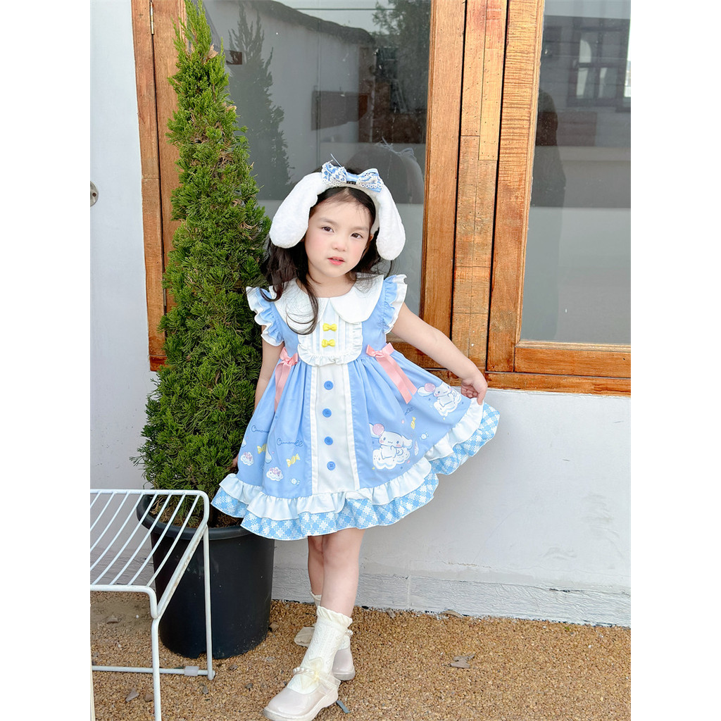 Babykids 🍒2025 ฤดูใบไม้ผลิฤดูร้อนสไตล์ใหม่ตุ๊กตาหวานปกชุดเจ้าหญิง - รูปที่ 2