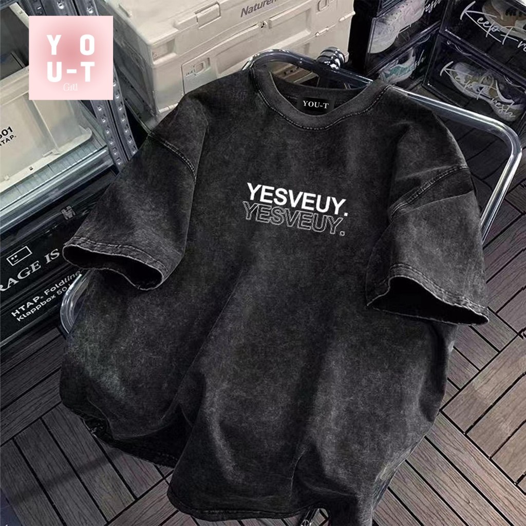 YOU-T✨เสื้อยืดไซส์ใหญ่ สวมใส่สบาย ผ้าฝ้าย100% ยูนิเซ็กส์ เสื้อยืดแขนสั้น คอกลม อเมริกันย้อนยุค ไม่หดตัว S-4XL