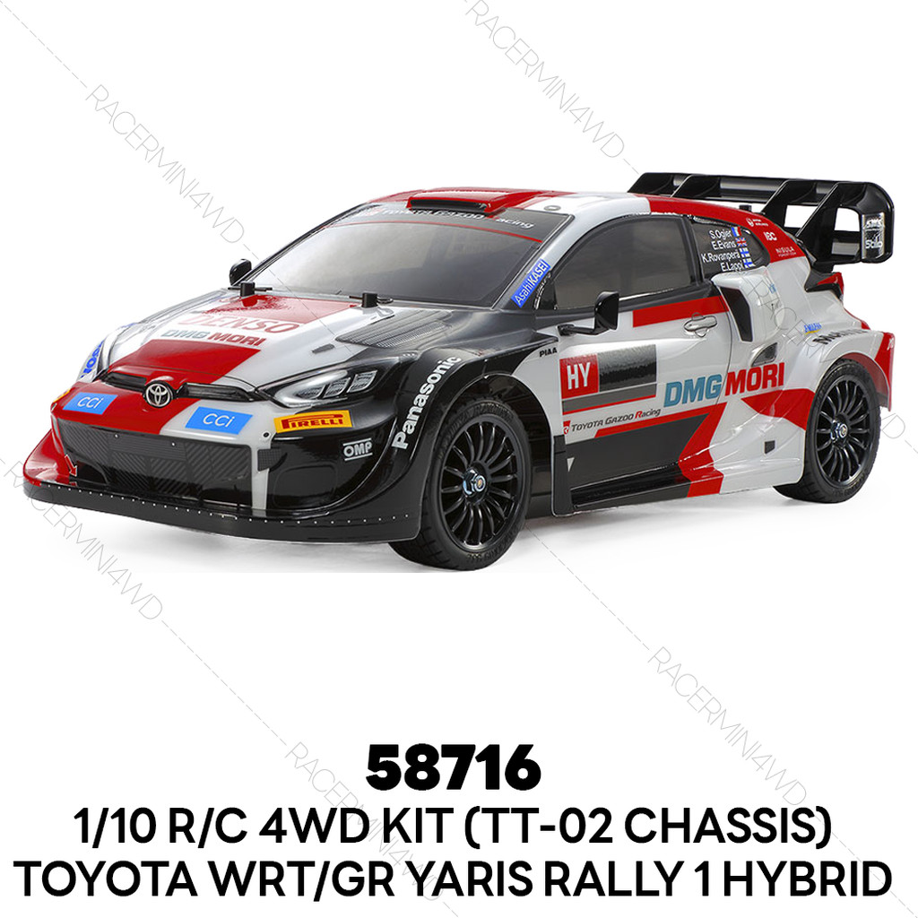TAMIYA 1/10 R/C Kit 4WD Toyota Gazoo Racing WRT/GR Yaris Rally1 Hybrid (TT-02 Chassis) 58716