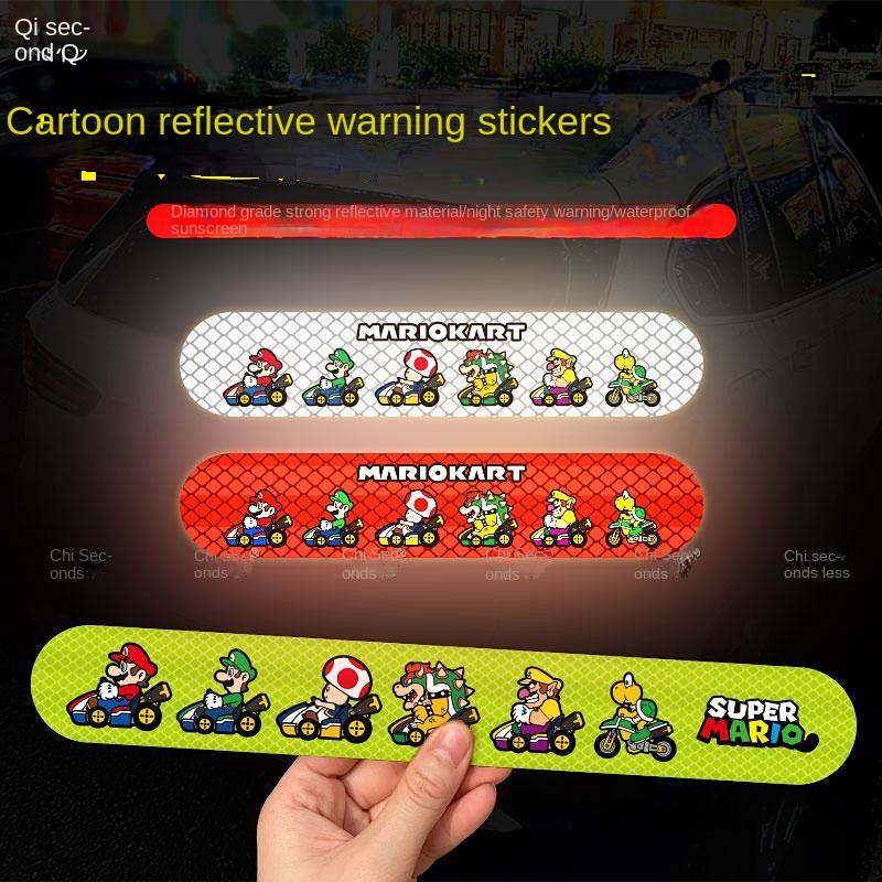 Automobile Sticker Bumper Stickers Paper Kirby Mario Personality Creative Cartoon Cute Bumper Stickers Electric Motorcycle Decoration WWwP