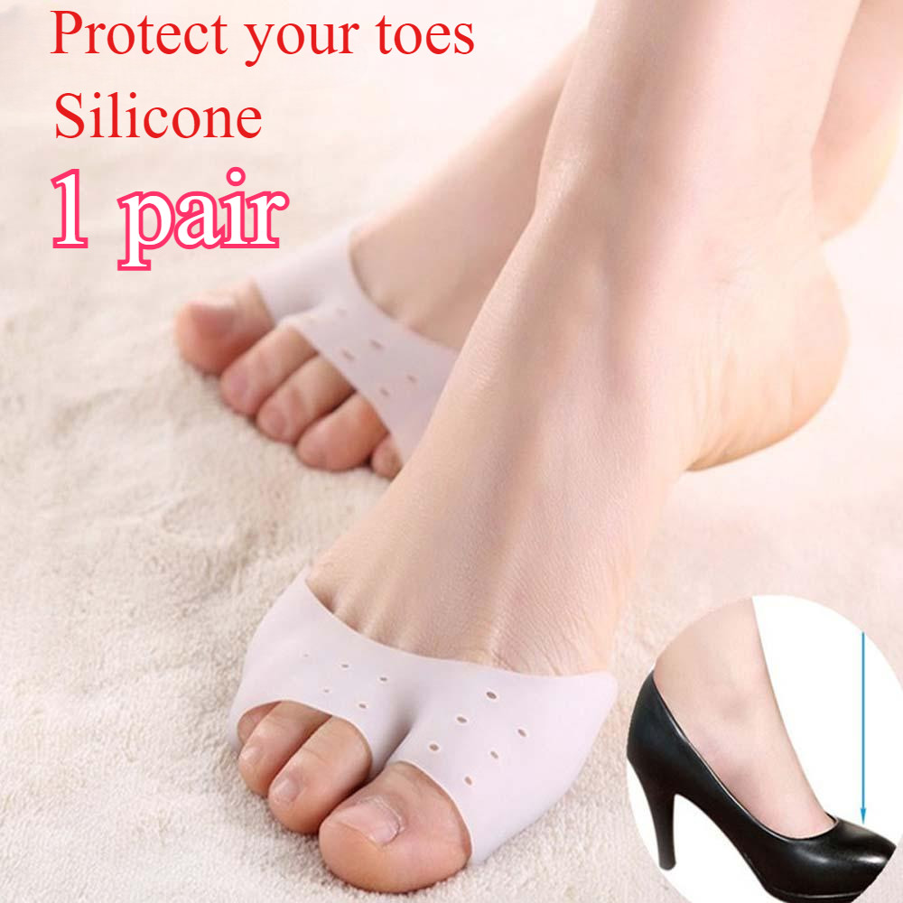คุณภาพสูง Toe Protector ชุดบัลเล่ต์ Comfort Correct Heel Woman Pointe Toe Cap ซิลิโคนเจล Toes Cover 