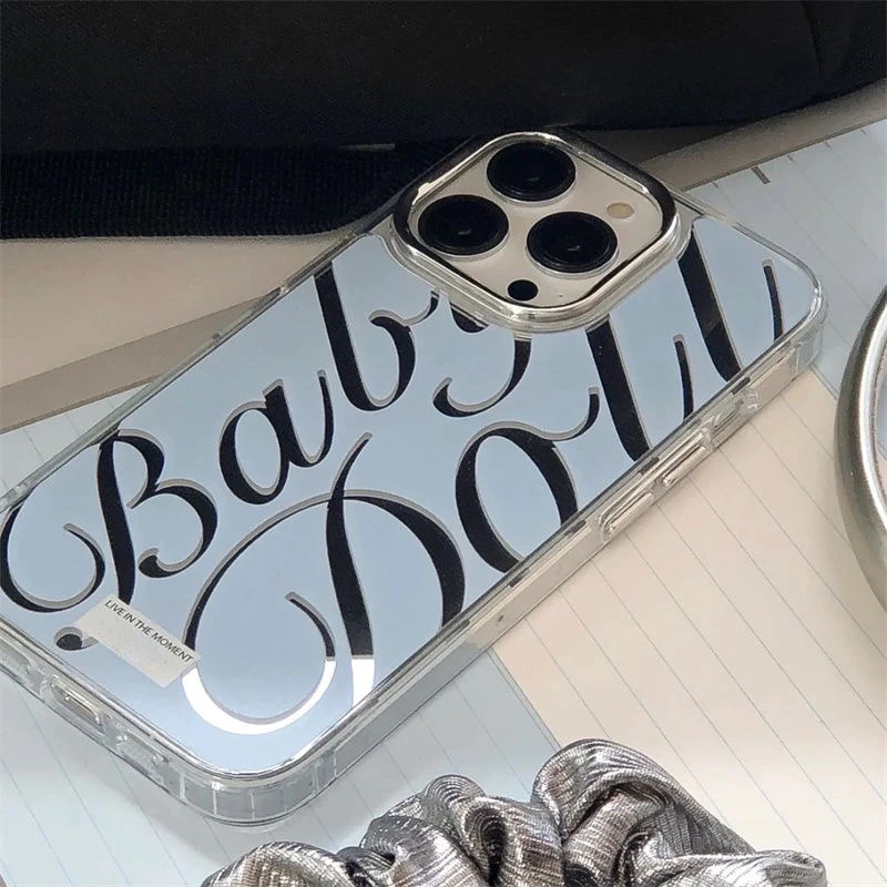 INS Case For เคส iPhone 11 13 16 15 14 12 17 Pro Max เคสไอโฟน11 13promax 16pro Cute เคสโทรศัพท์มือถือเคลือบกระจกไฟฟ้า thumbnail 6