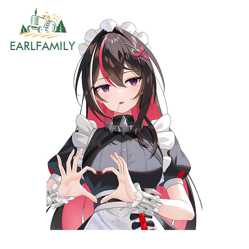 Earlfamily Ellen Joe Hoshimachi Hololive สติกเกอร์รถกันน้ํากระดานโต้คลื่น Windows กระเป๋าเดินทาง JDM ไวนิล Decals Occlusion Scratch รถอุปกรณ์เสริม