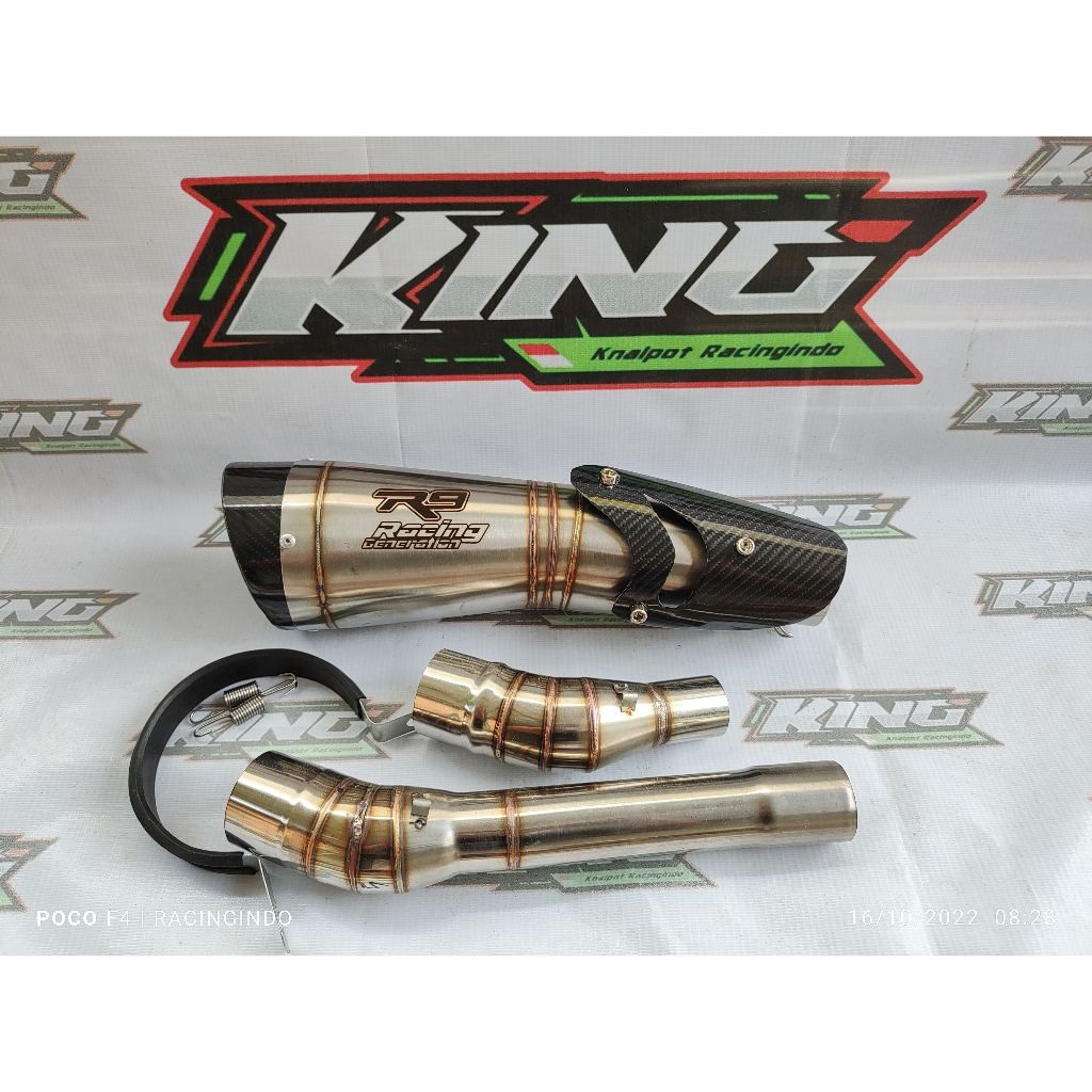 LOKAL Exhaust racing R9 H2 ss slinser slip on cbr 250 rr cbr 150 r ninia 250 sl cbr k45 ท้องถิ่น fac
