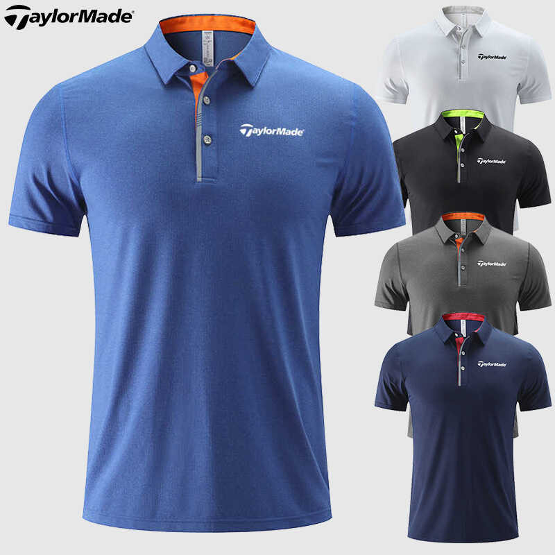 Taylormade Taylormade Golf POLO เสื้อผู้ชายผ้าไหมน้ําแข็ง Quick-Drying กีฬาฟิตเนสแขนสั้นเสื้อยืดผู้หญิง T