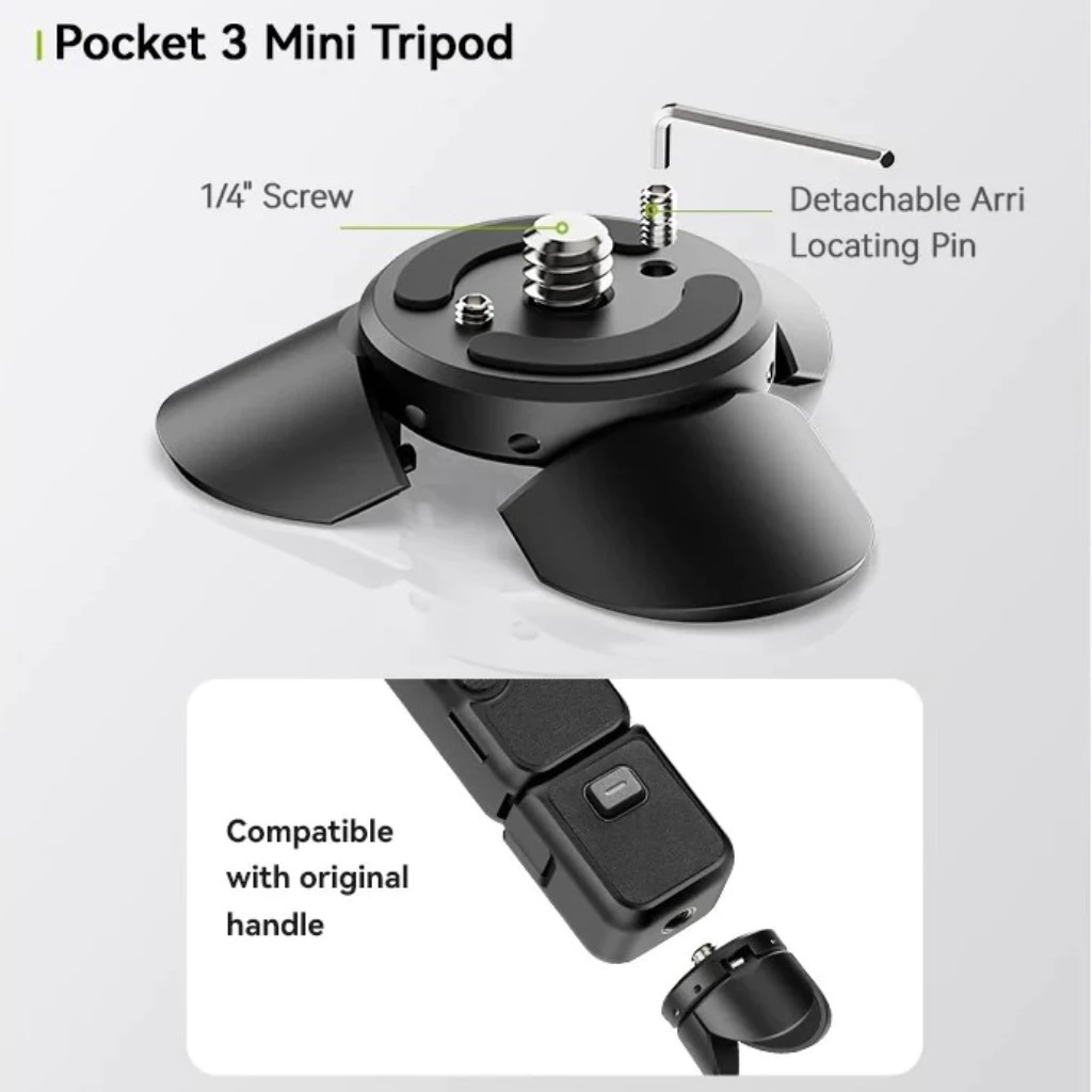 Ulanzi PK08 ขาตั้งกล้อง ขนาดเล็ก ขาตั้งจิ๋ว ถ่ายวิดีโอ Vlog รองรับ Insta360 Luna, Pocket 4/3/4P thumbnail 5