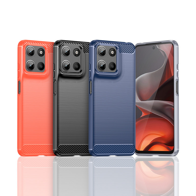 สําหรับ Motorola Moto G15 G05 G35 G55 G75 G85 5G Ultra Slim Brushed Texture กันกระแทก Soft TPU กรณี