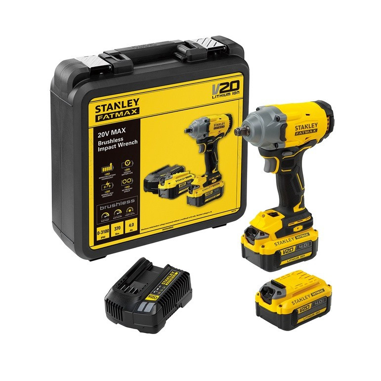 🔥ส่งเร็ว ถูกสุด🔥Stanley บล็อกกระแทกไร้สาย รุ่น SBW920M2K-B1 ชุดบล็อคไร้แปรงถ่าน 20 โวลท์ ชุดบล็อคพร้
