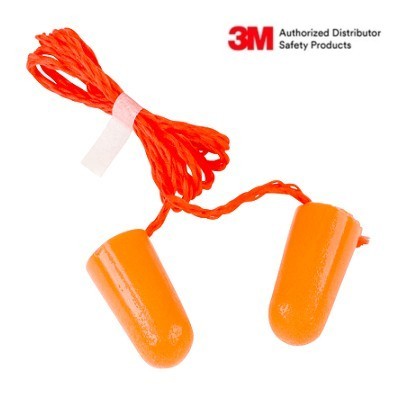 3M™ ปลั๊กลดเสียง รุ่น 1110 ชนิดมีสาย บรรจุซองพลาสติก ค่าการลดเสียง 29 เดซิเบล (1คู่)