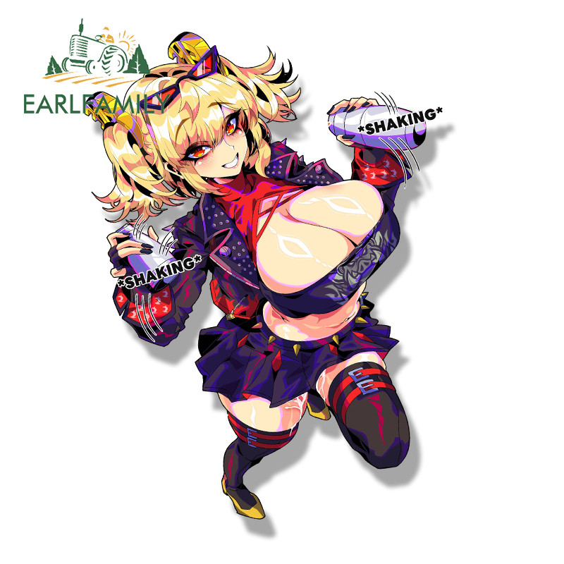 Earlfamily เขย่า Burnice Fanart สติกเกอร์รถ Zenless Zone Zero Bartender Decal Racing แล็ปท็อปรถจักรยานยนต์ Graffiti การ์ตูน Peek สาวสติกเกอร์ - รูปที่ 2