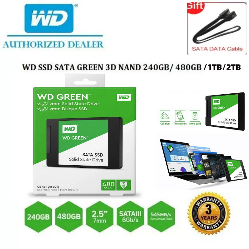 🔥[ของแท้] 🔥โซลิดสเตทไดรฟ์ในตัว SSD SATAIII🔥 1TB🔥 2.5 นิ้ว 120GB 240GB 480GB ความเร็วสูง สําหรับโน้ตบุ๊ก PC Mac