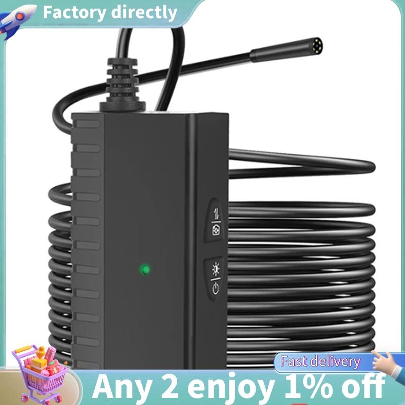 LU-Phone Universal 5MP HD กล้อง Endoscopic ไร้สาย 5.5 มม.เลนส์ Led Light 5M Hard Cable IP67 Inspect 