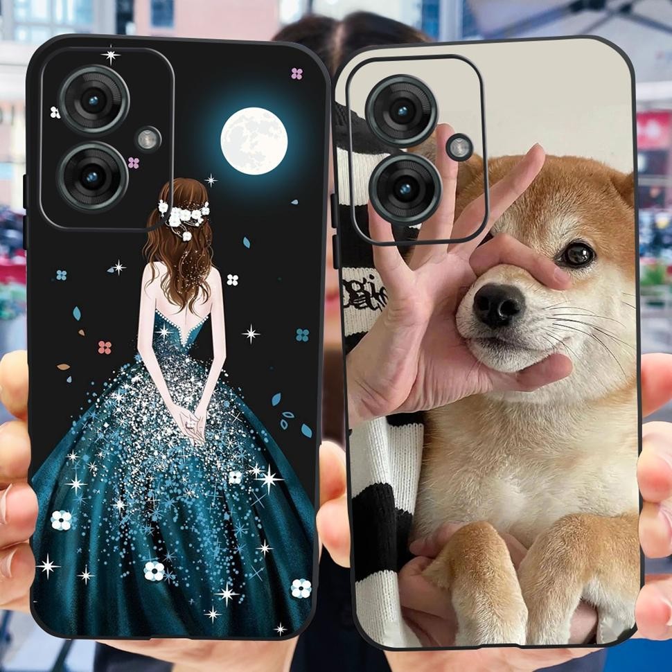 Petty สาวสําหรับ Motorola Moto G55 ซิลิโคนนุ่ม Slim Fundas เคสโทรศัพท์สําหรับ Moto G55 MotoG55 ครอบค