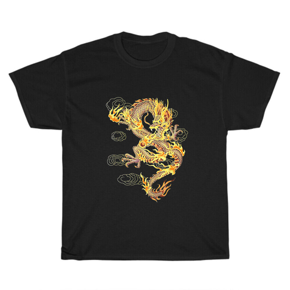เสื้อยืดสัตว์ Fictional Dragon Yellow Dragon Flying Lizard