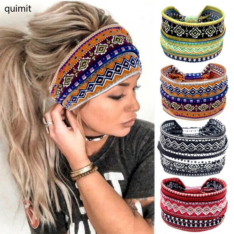 Quim ที่คาดผมแบบยืดหยุ่นที่คาดผมสําหรับเล่นกีฬา High Absorbsorbing Sport Hairband อุปกรณ์เสริม