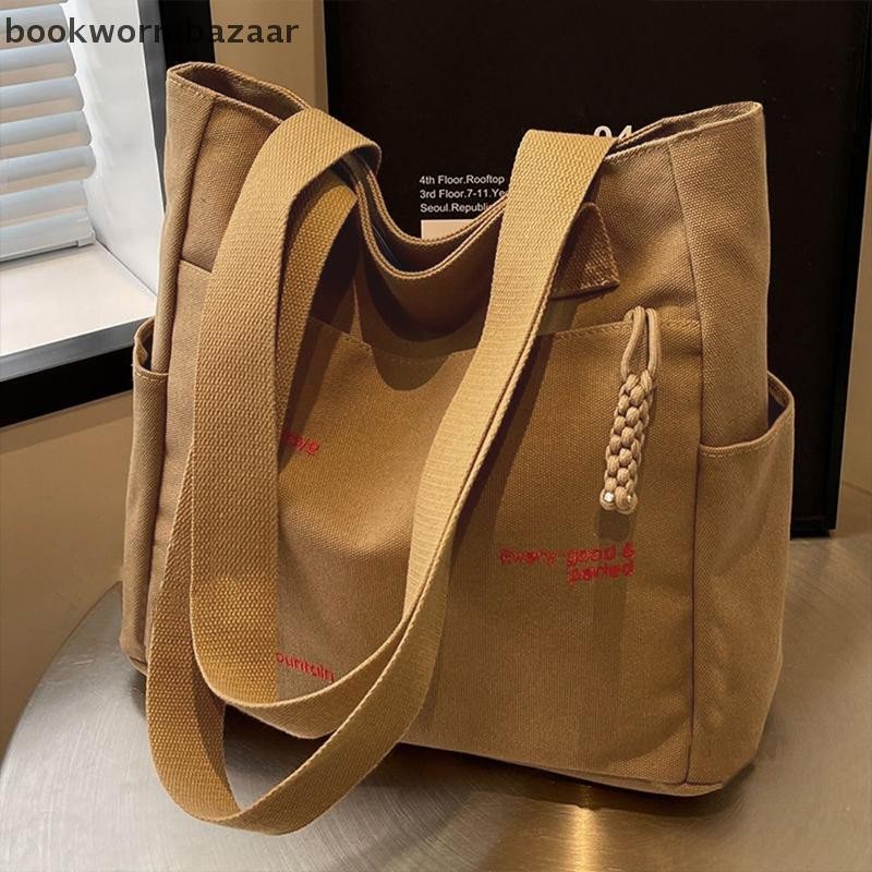 [BOK] กระเป๋าผ้าแคนวาสแฟชั่นลําลองลายการ์ตูนกระเป๋าถืออเนกประสงค์ Bento Bag [TH]