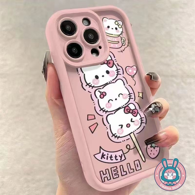 น่ารัก Hello Kitty นุ่มสําหรับ OPPO Reno 7 7Z 6 6Z 5 Pro รูปที่ 5