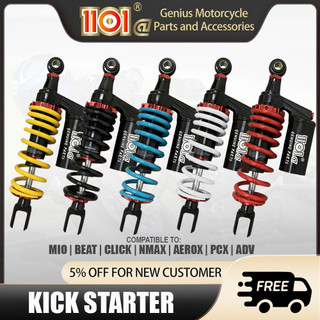 1101 CLICK, MIO, BEAT Adjustable 330MM Motorcycle Rear Shock Absorber Nitrogen Suspension