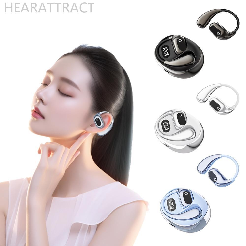 Hearattract หูเดียว AI การแปลอัจฉริยะชุดหูฟังบลูทูธ OWS แขวนหู Long Endurance ชุดหูฟังกีฬาพร้อมจอแสด