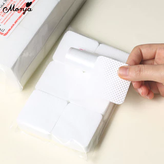 Monja Lint-Free Cotton ยาทาเล็บ เช็ดแห้งสําลีแผ่นทิ้งผ้าเช็ดทําความสะอาด ทําความสะอาด เล็บออกแบบ