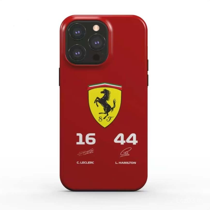 เคสโทรศัพท์มือถือสำหรับ iPhone 2025f1เคสโทรศัพท์มือถือที่สร้างสรรค์สำหรับ iphone16promax/15สองชั้น2-in-1 14 Ferrari 13/12/11 he9l