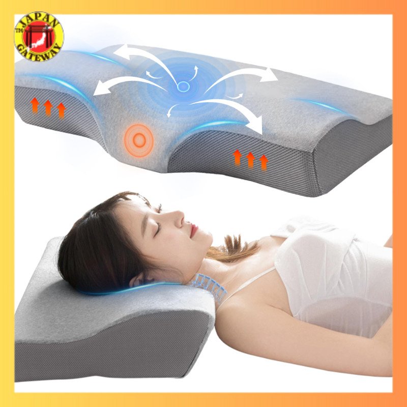 AYO หมอน ยอดนิยม หมอนไม่ทำให้คอเจ็บ หมอนฟองน้ำต่ำ ปรับความสูงได้ การออกแบบแบบเว้า ช่วยให้ศีรษะมั่นคง