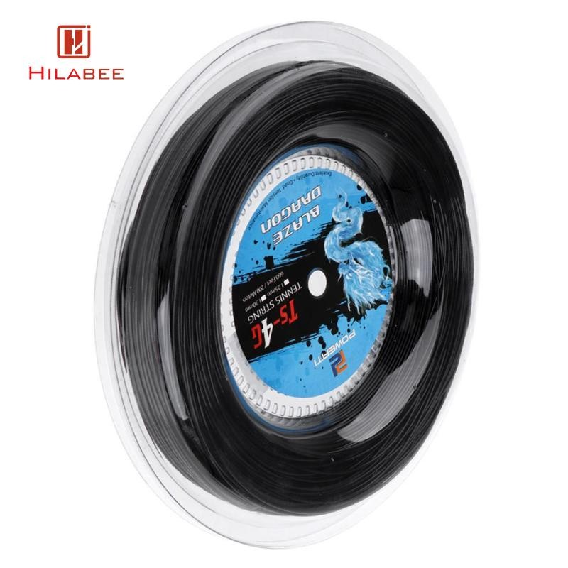 Hilabee POWERTI โพลีเอสเตอร์เทนนิส String แบดมินตันการฝึกอบรมแร็กเก็ต String 200m 1.30mm