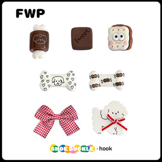 เสน่ห์รองเท้าโบว์และสุนัขการ์ตูน - อุปกรณ์อุดตันสไตล์ DIY, ก…