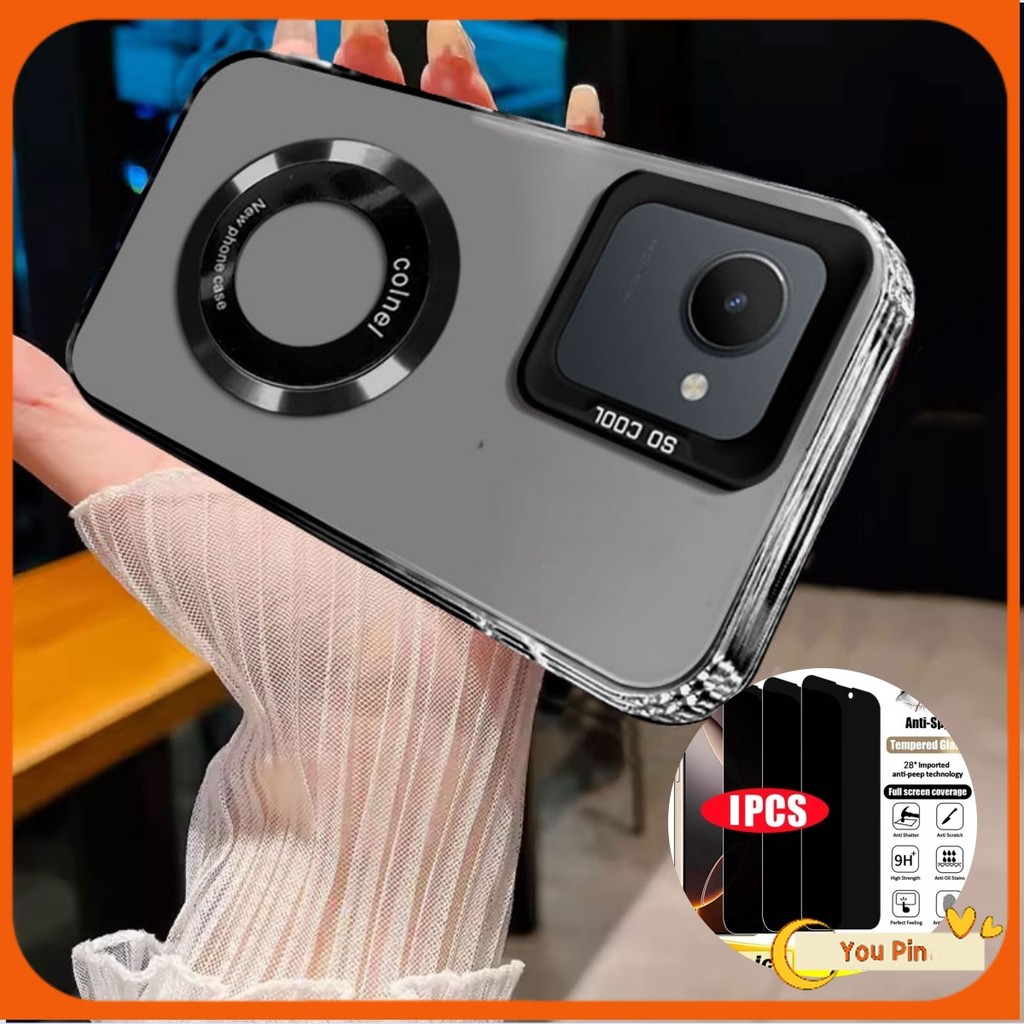 เคส + Anti-Spy Film สําหรับ Realme C30 C30S Casing case เนื้อประณีตและหรูหราเคสโทรศัพท์ Cover