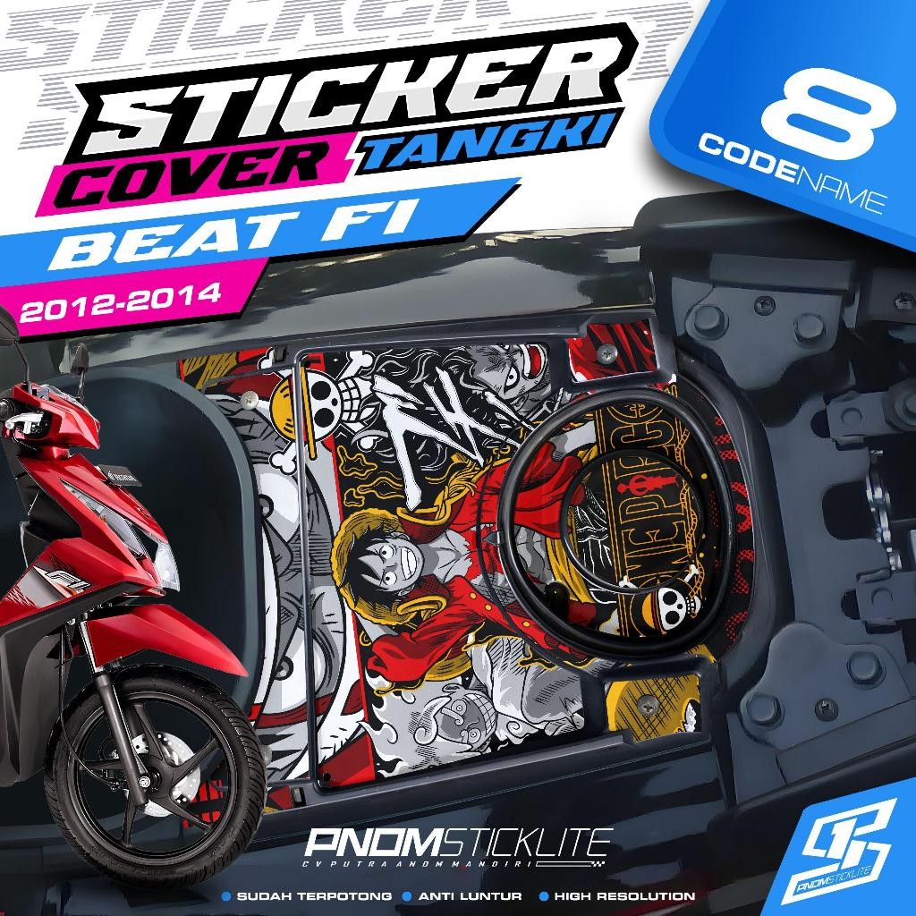 สติ๊กเกอร์กันรอยถัง BEAT FI 110 2012 2013 2014 MOTORCYCLE BEAT TANK COVER STRIPING STICKER - รูปที่ 2