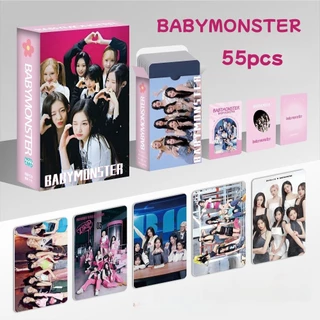 30-55pcs BM Hello Monsters Holographic การ์ด Lomo DRIP BABYMONS7ER โฮโลแกรม Photocards MONSTIEZ AHYEON ASA CHIQUITA PHARITA RAMI RORA RUKA เลเซอร์โปสการ์ดสินค้าราคาถูก CX