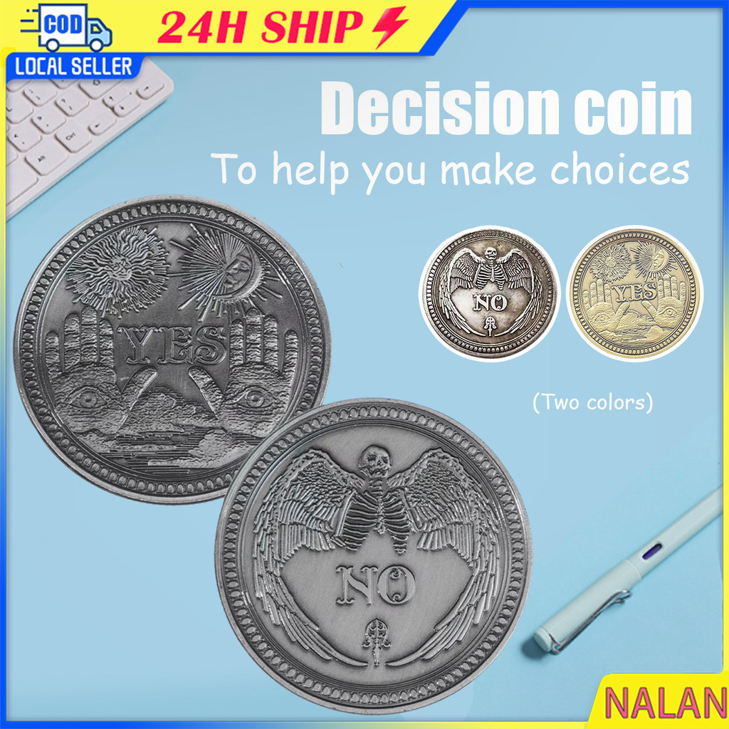 ร้านอยู่กทม.เหรียญที่ระลึก ช่วยตัดสิน yes or no ขนาด4ซม Lucky Decision Coin เหรียญใช่ ไม่ใช่