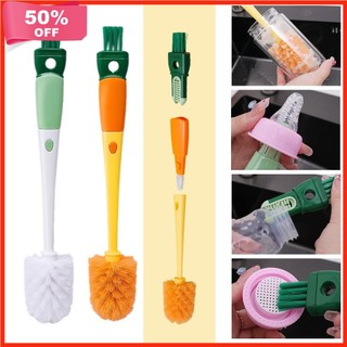 5IN1 Long Handle Cleaning Cup Brush Multifunction Milk Bottle Cleaning Brush Kitchen Supplies