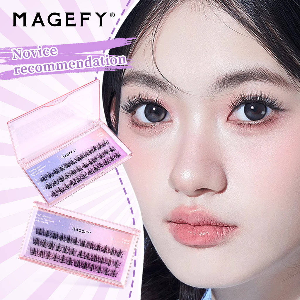 MAGEFY ขนตาปลอม 36 ชิ้น แบบไม่มีกาว สีดอกทานตะวัน ไร้เอฟเฟกต์ วอลลุ่ม สบายตลอดวัน 70017