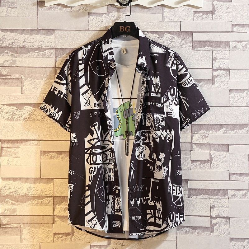 Maisida เสื้อแขนสั้นลายดอก สไตล์ฮาวาย ทรงหลวม thumbnail 10