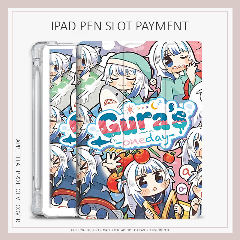 เคส ลายฉลาม GAWR·GURA สําหรับ ipad mini 4 5 6 Air 4 5 ipad 10.2 gen 7 8 9 ipad gen10 2022 pro11 ipad