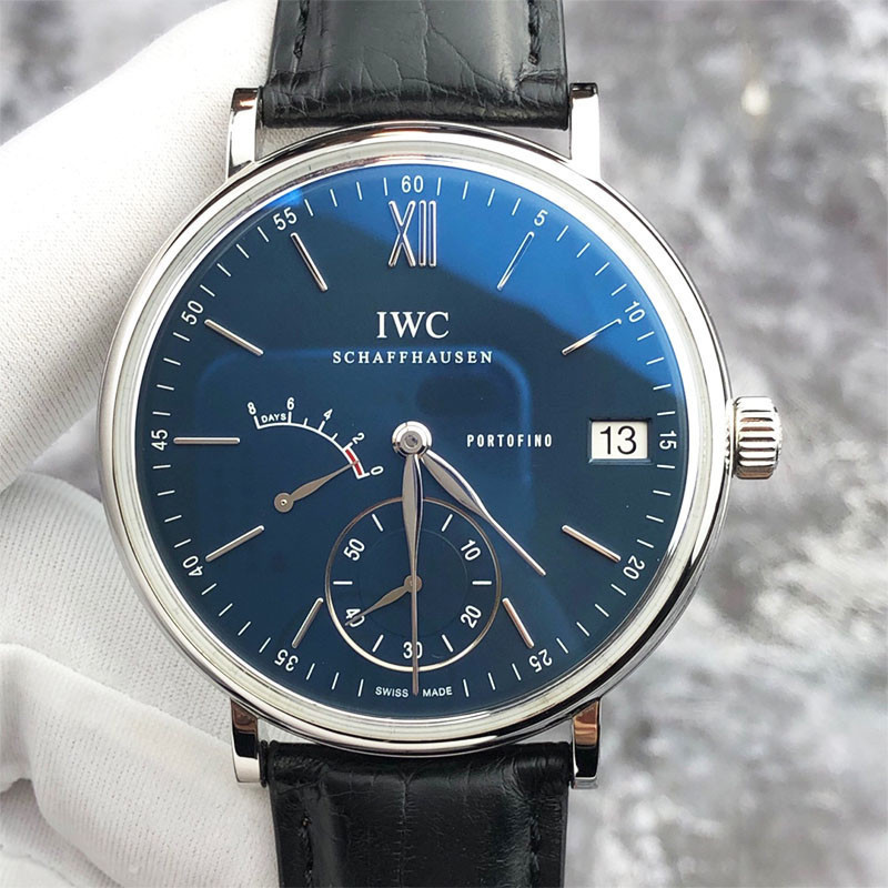 Series IWC Mechanical Stainless Steel Material Manual Watch Wave IW510106โซ ่ ชายแปดวัน IWC Finnow