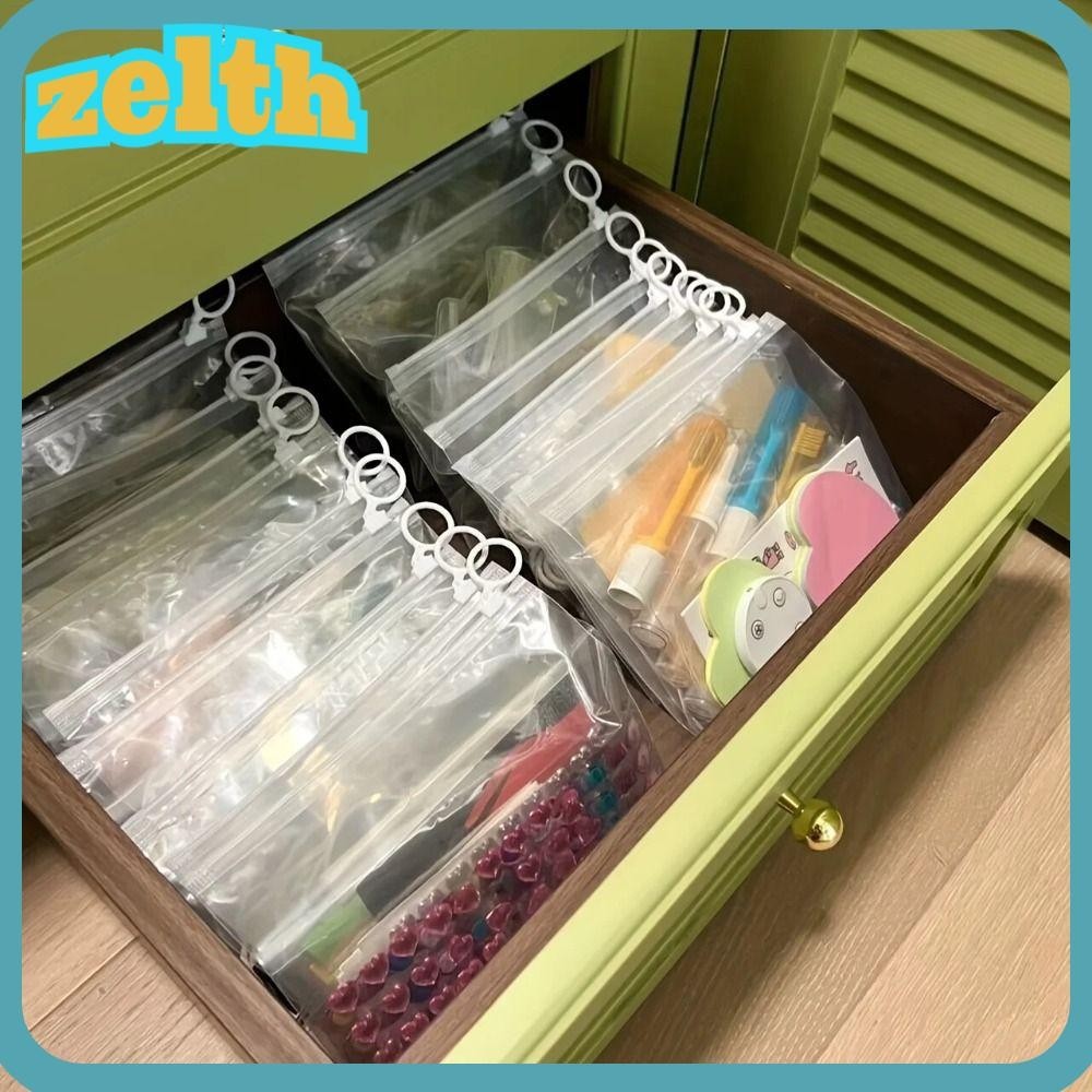 Zelth กระเป๋าซิป 20 ชิ้น พร้อมแท็บดึง HD แบบใส หนาพิเศษ 20 ชิ้น สําหรับเดินทาง