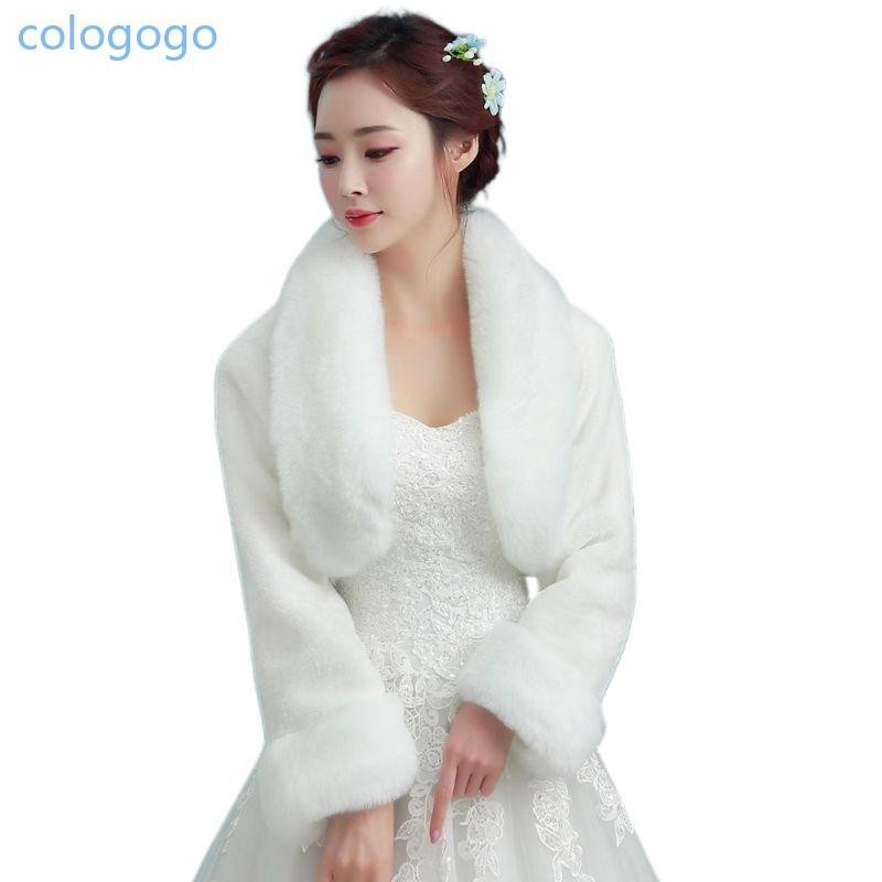 Colo ผ้าคลุมไหล่ แขนยาว ผ้ากํามะหยี่ขนนิ่ม สีขาว สไตล์วินเทจ สําหรับเจ้าสาว ปาร์ตี้ตอนเย็น